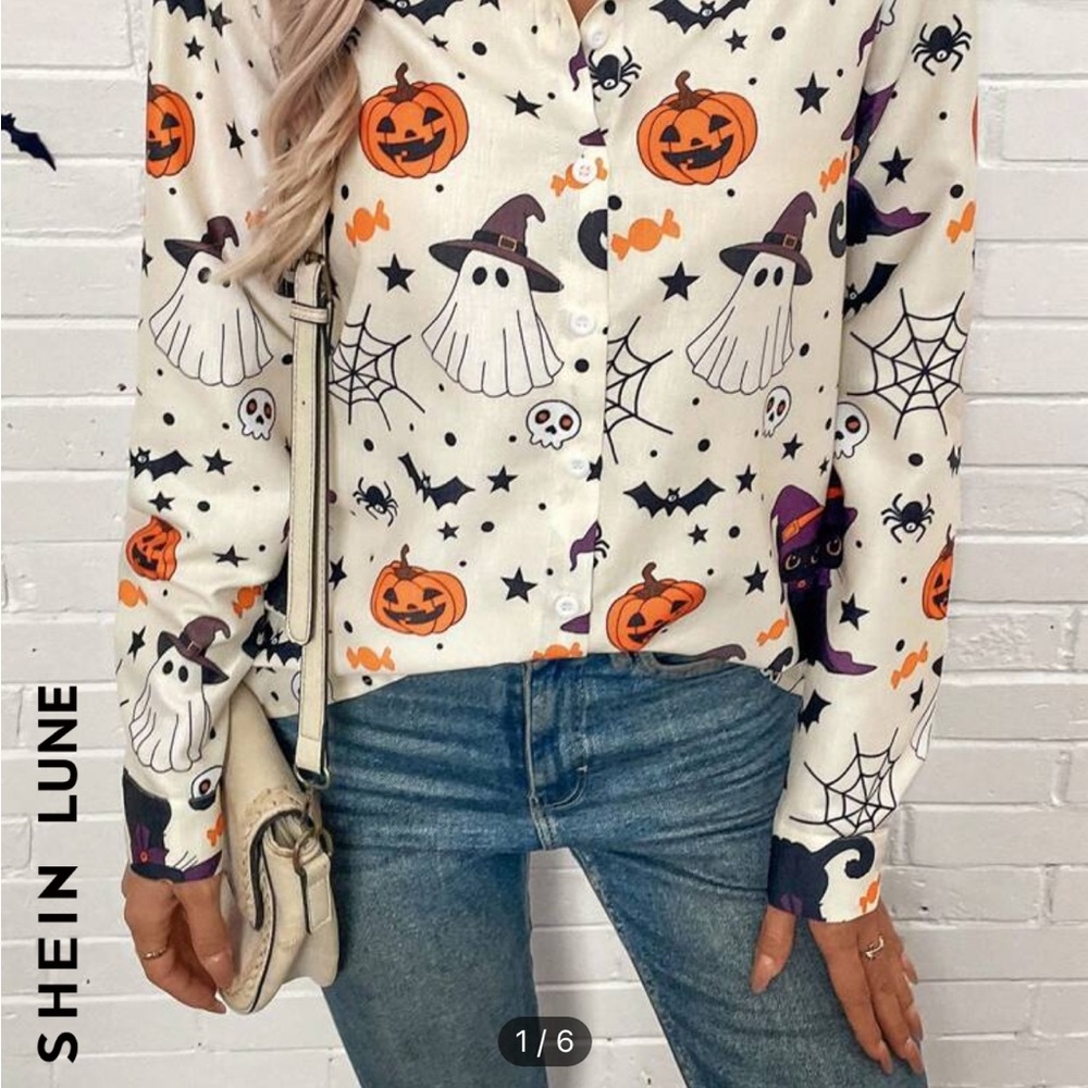 Halloween button down - Picture 6 of 7